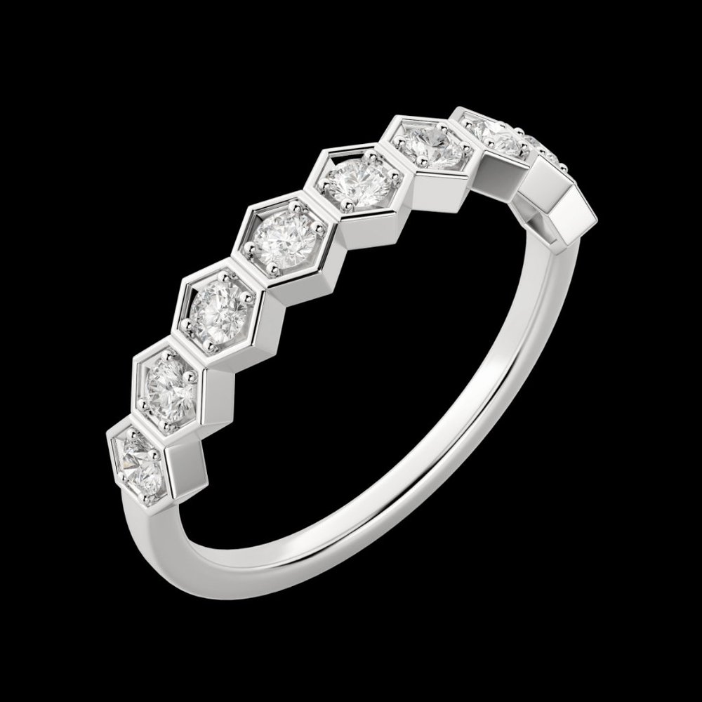 Hexagon Wedding Band